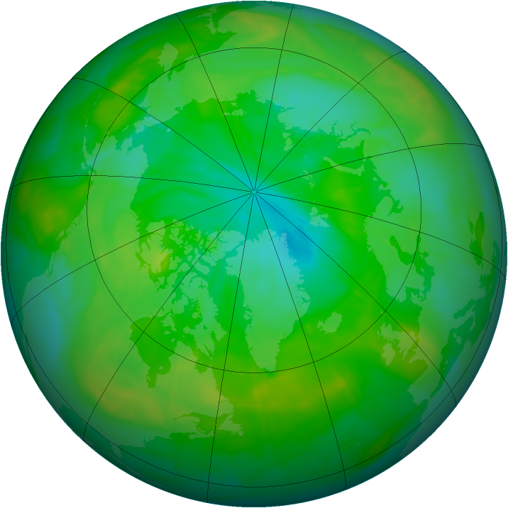Arctic ozone map for 17 July 2009